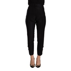 Dsquared² Black Wool High Waist Skinny Women Women's Pants